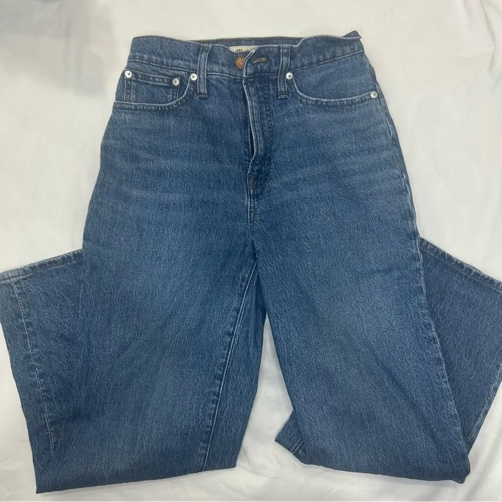 Madewell Women's Size 25 Perfect Vintage Wide-Leg Crop medium wash